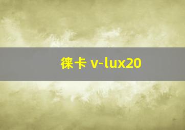 徕卡 v-lux20